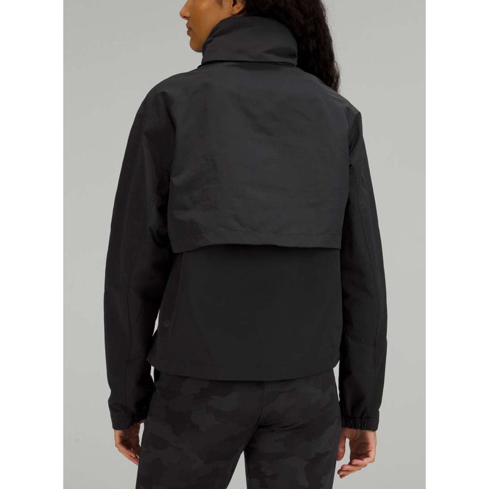 Lululemon Always Effortless Jacket Full Zip Hooded Water Repellent Black Size 10 - Picture 13 of 16